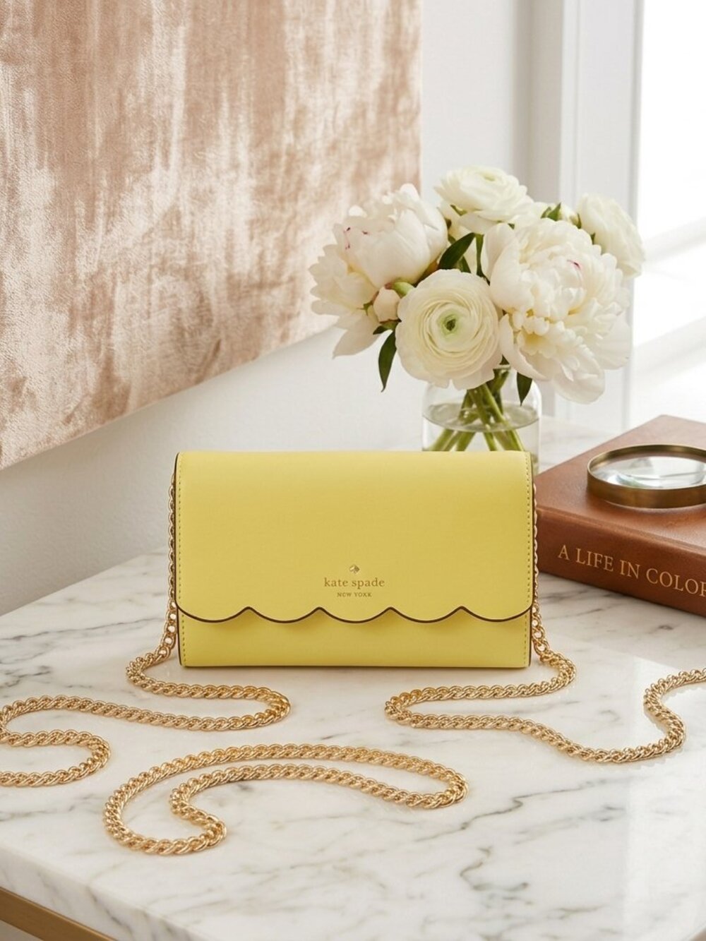 Kate Spade New York Gemma Crossbody Bag Yuzu Jam Leather Gold Hardware WLR00552